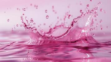 Water splash on the pastel background photo