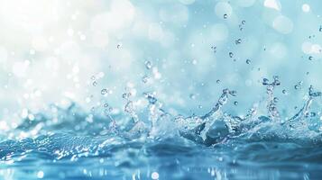 Water splash on the pastel background photo