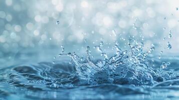 Water splash on the pastel background photo