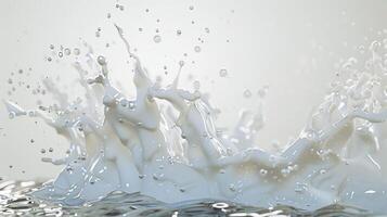 Milk splash on the pastel background photo