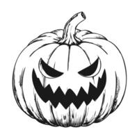 Halloween pumpkin with cut-out eyes and mouth on a white background vector
