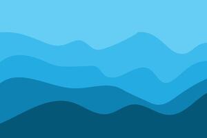 Water Wave Background Design, Abstract Blue Ocean Walpaper Template vector