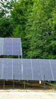 House roof with photovoltaic modules. photo