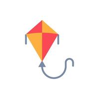 kite icon,toy, isolated white background editable. vector