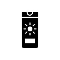 Sun cream icon, isolated white background editable. vector
