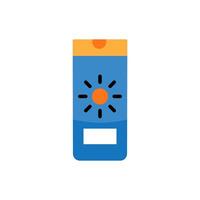 Sun cream icon, isolated white background editable. vector