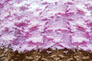 Closeup shot of an Ice cream with three different flavor photo
