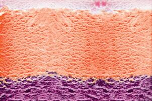 Closeup shot of an Ice cream with three different flavor photo