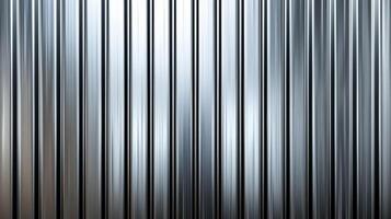 Metal background with a sleek vertical grain pattern smooth and polished finish silver and gray tones photo