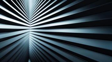 Abstract wall with diagonal light patterns futuristic architecture metallic silver and black tones photo