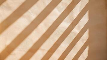 Close up of a textured wall with light and shadow patterns contemporary architecture warm beige tones photo