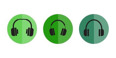 Headset icon. Outline headset icon for web design isolated on white background vector