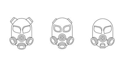 Sanitation and protection facemask ppe icon set with respiratory face masks vector