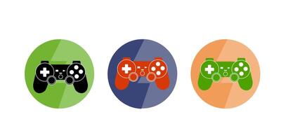 Gamepad, Game Controller or Joystick Icon Flat Design. vector