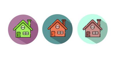 Web home icon for apps and websites, House icon, Home sign in circle or Main page icon vector