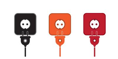 Plug and Socket Icon Editable Stroke. vector