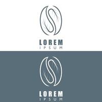 Simple logo concept coffee shape combined with leaf shape vector