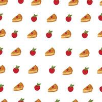 Pumpkin pie seamless pattern. Bakery, pastry. Hello autumn, Thanksgiving Day. World Pie Day. Perfect for fabric, textile, paper, wallpaper, wrapping or greeting card vector