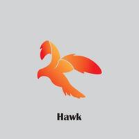 hawk bird logo design with gradient color. vector