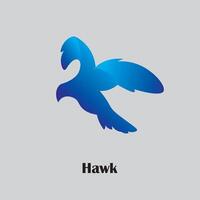 hawk bird logo design with gradient color. vector