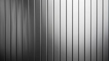 Metal background with a sleek vertical grain pattern smooth and polished finish silver and gray tones photo
