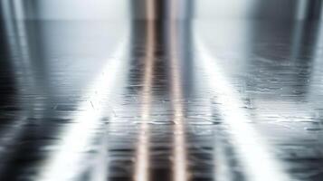 A wide shot of a bright polished nickel surface with slight wear marks photo