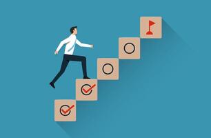 Work in progress concept. Tasks tracking and goal achievement. Task completion. Managing project timeline vector