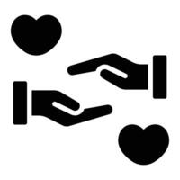 Simple Solidarity glyph icon. The icon can be used for websites, print templates, presentation templates, illustrations, etc vector