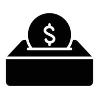 Simple Donate glyph icon. The icon can be used for websites, print templates, presentation templates, illustrations, etc vector