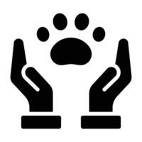 Simple Animal Care glyph icon. The icon can be used for websites, print templates, presentation templates, illustrations, etc vector
