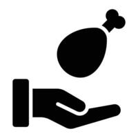 Simple Food Donation glyph icon. The icon can be used for websites, print templates, presentation templates, illustrations, etc vector