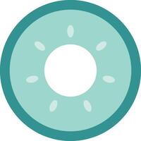 Simple icon of split cucumber vector