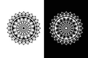 Floral Mandala Silhouette art Illustration vector