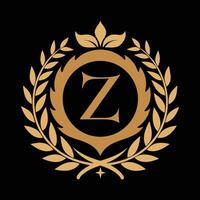 Z Letter Logo in a Round Leafy Shape vector