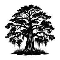 A Sycamore Tree Silhouette vector