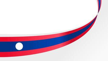 wavy laos flag background with copy space for text. laos national day vector