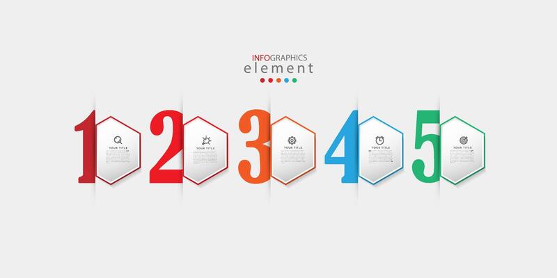 Modern business Infographic design template with icons and 5 options or steps. Can be used for process diagram, presentations, workflow layout, banner, flow chart, info graph