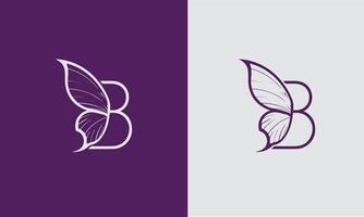 Letter B Butterfly Modern Logo Design. Abstract emblem, designs concept, logos, logotype element for template. Pro vector