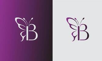 Letter B Butterfly Modern Logo Design. Abstract emblem, designs concept, logos, logotype element for template. Pro vector