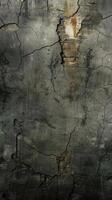 A weathered, cracked wall with a glimpse of light shining through photo