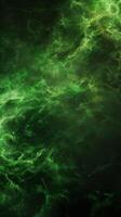 Emerald clouds flow and dance in the darkness photo