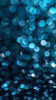 A mesmerizing display of blue bokeh lights photo