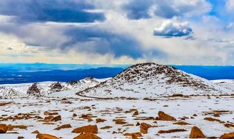panorama de invierno montañas, cubierto de nieve pendientes de lucios pico montañas, Colorado, nosotros foto