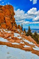 montañas en invierno, cubierto de nieve pendientes de lucios pico montañas, Colorado, nosotros foto
