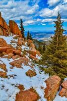 montañas en invierno, cubierto de nieve pendientes de lucios pico montañas, Colorado, nosotros foto