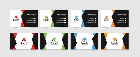 Set of modern, clean and professional double-sided business card templates, modern visiting cards, call cards template vector