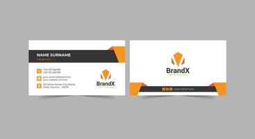 Modern creative and clean business card template. Double-sided business card for business and personal use vector