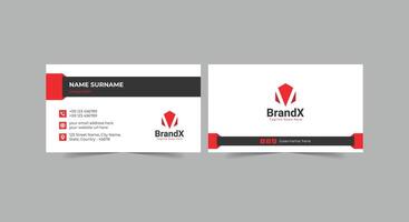 Modern creative and clean business card template. Double-sided business card for business and personal use vector