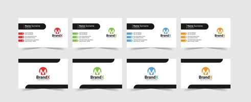 Set of modern, clean and professional double-sided business card templates, modern visiting cards, call cards template vector