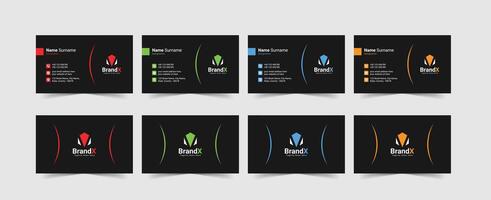 Set of modern, clean and professional double-sided business card templates, modern visiting cards, call cards template vector
